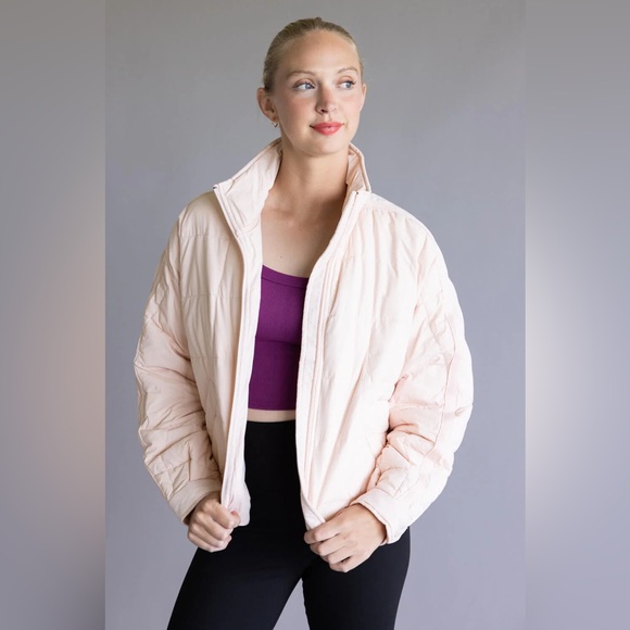 NWT New Free People Movement Pippa Packable Puffer Jacket Ballet Slipper Pink M